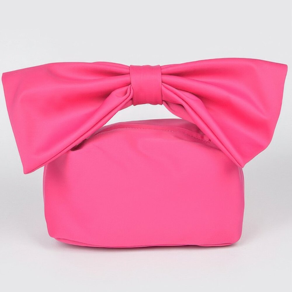 Nylon Bow Handle Women's Clutch Bag